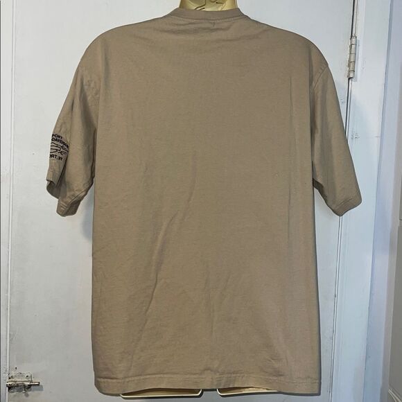HARLEY-DAVIDSON Arkport, NY Khaki Cotton Henley T Shirt-XL - Picture 4 of 9